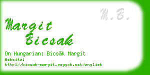 margit bicsak business card